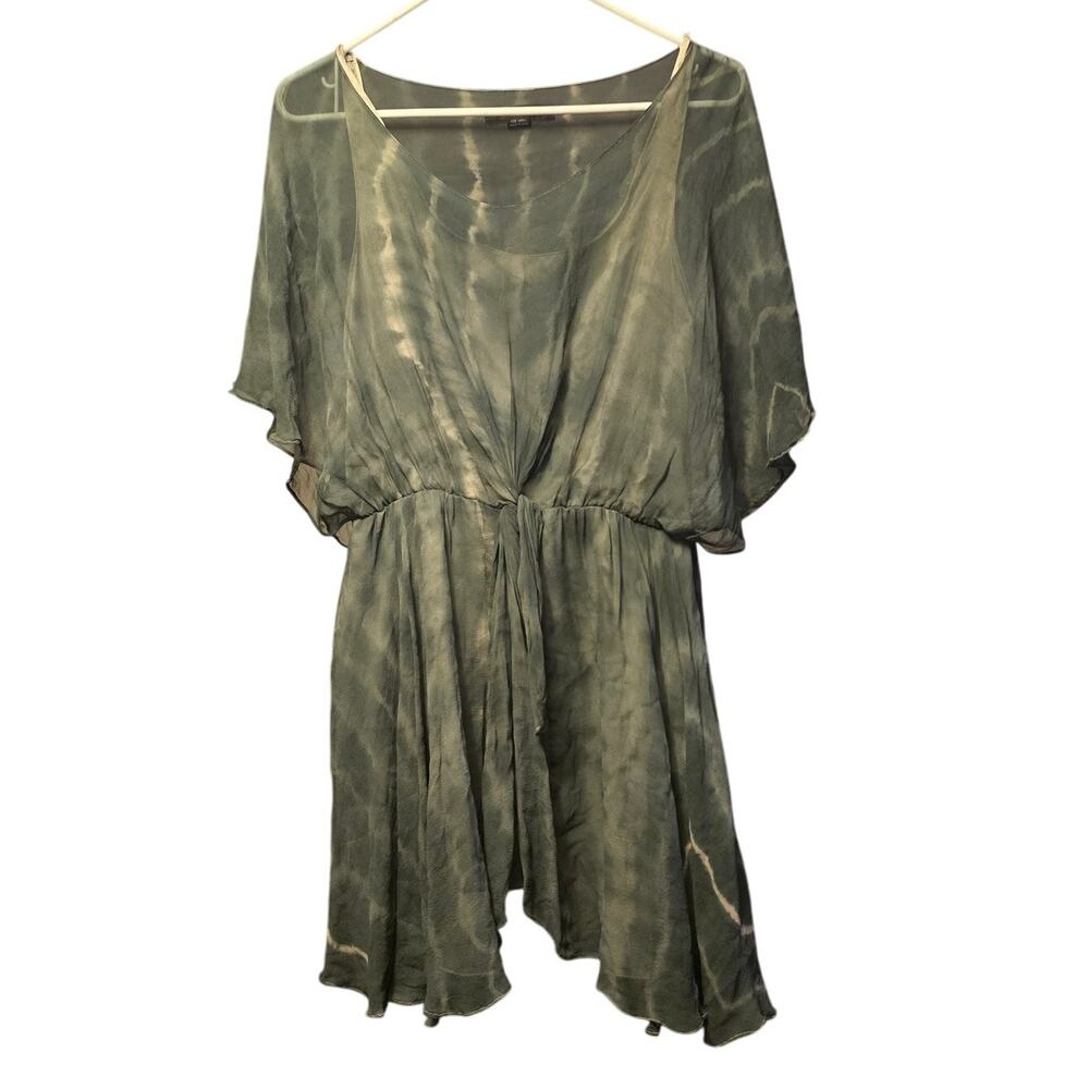 Olive Olivia silk tie dye dress size small damaged